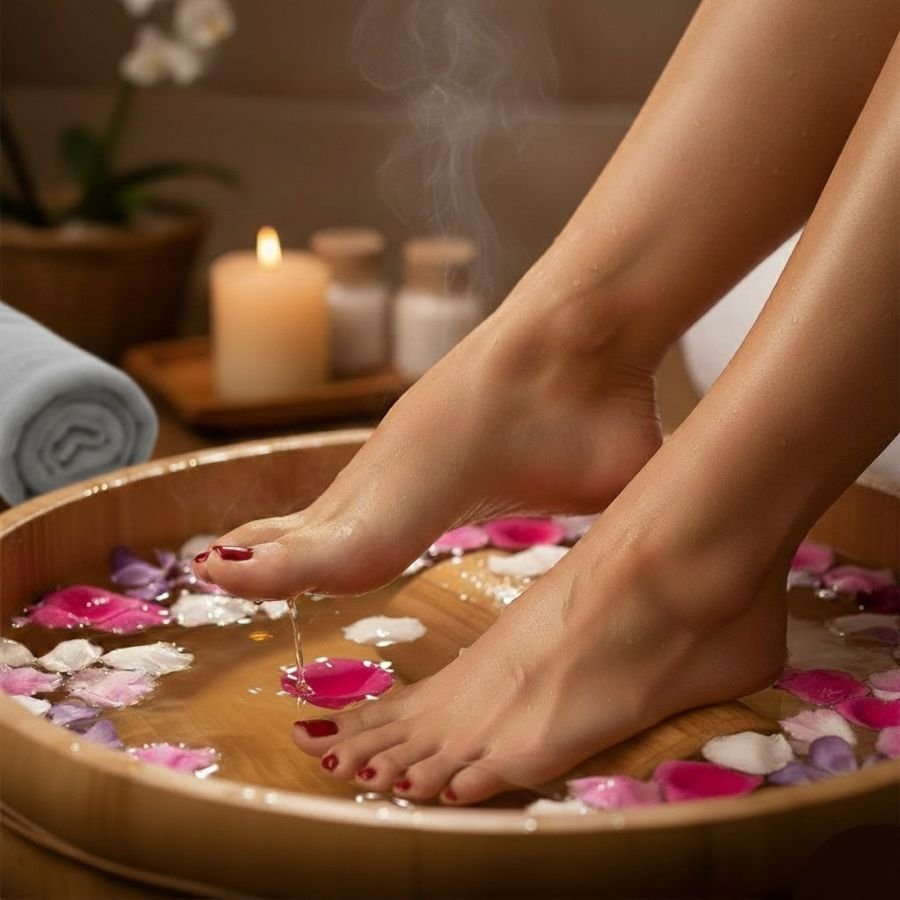 Jornada Detox no Bóson Spa em Botafogo RJ, ritual purificante com sauna, esfoliação corporal, escalda-pés e drenagem para renovação física e mental.