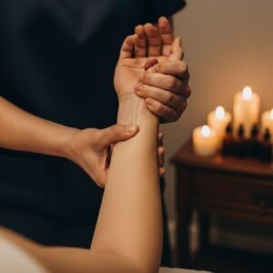 Massagem Bóson no Bóson Spa em Botafogo RJ, com técnica terapêutica manual e toques profundos para relaxamento corporal.