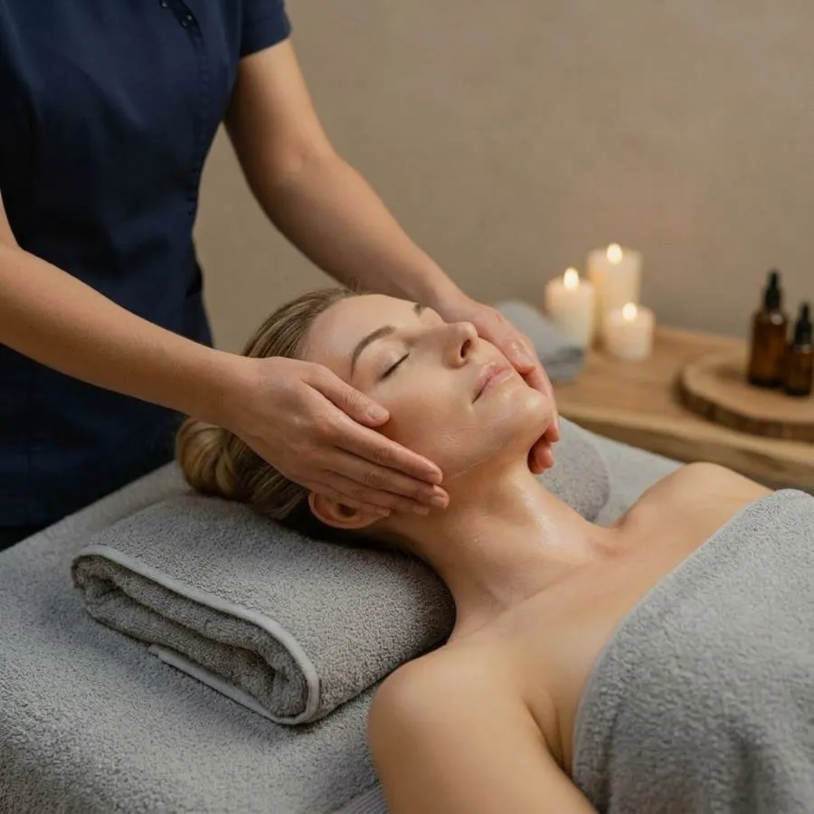 Drenagem com lifting facial no Bóson Spa em Botafogo, Rio de Janeiro, com técnica manual para reduzir o inchaço e valorizar o contorno facial.